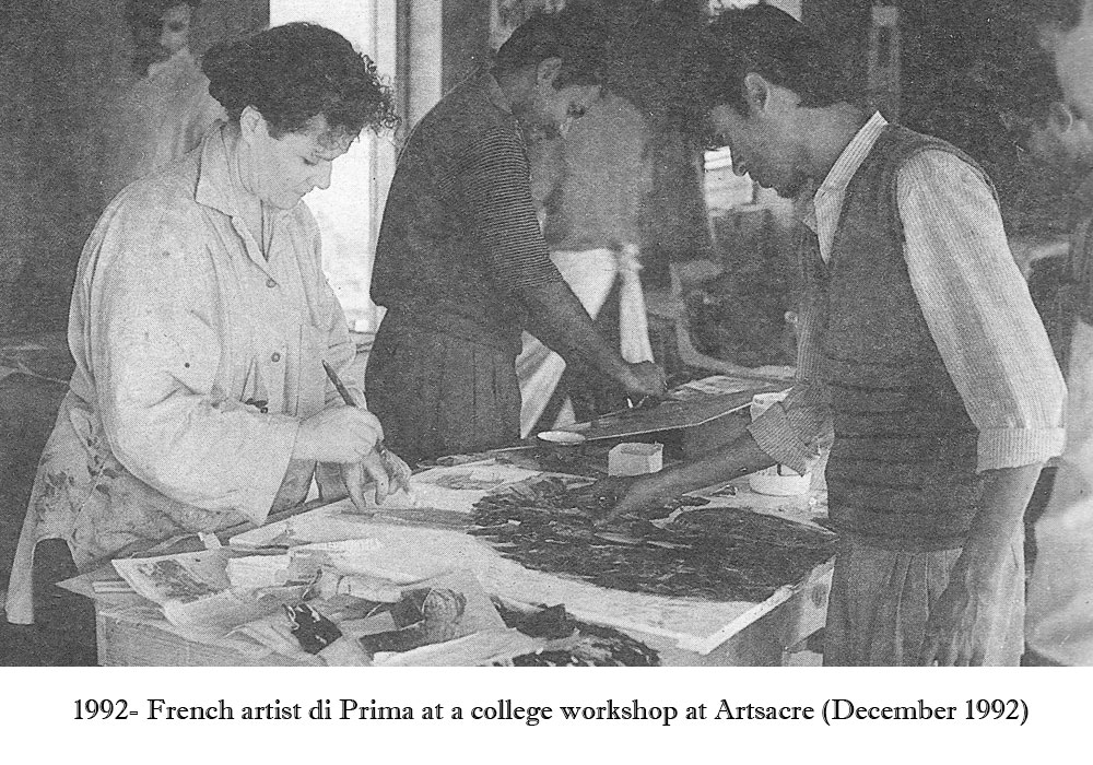 French Artist di Prima at a college workshop at Artsacre on December, 1992